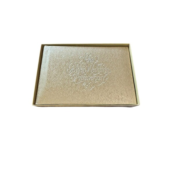 NOS Vintage Gold 50th  Anniversary Photo Album Book 20 3.5x5  CR Gisbon Snapshot - Picture 1 of 7